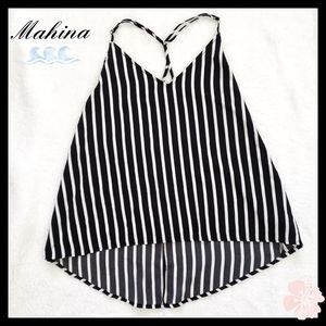 ♥️ Mahina:Size:S/ Black & White stripe blouse